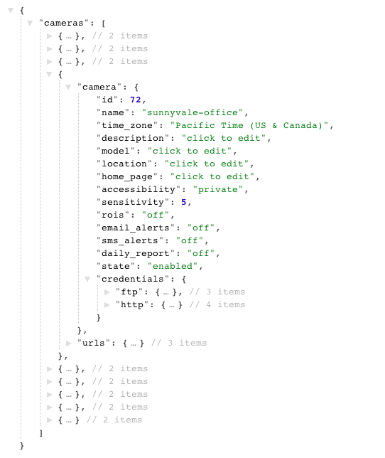 Example cameras/owned.json